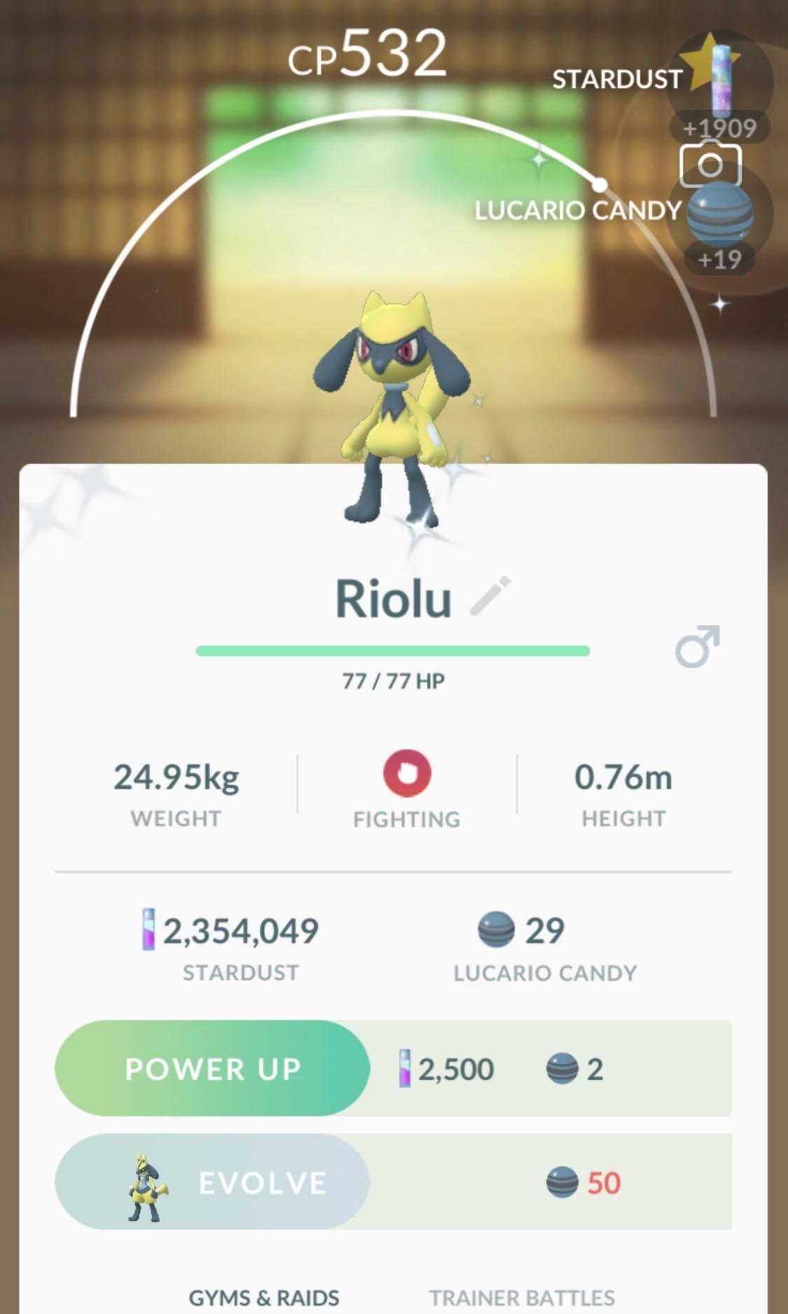 Shiny Riolu fixed price !( Pokemon Go’s rarest hatch) - cheapest