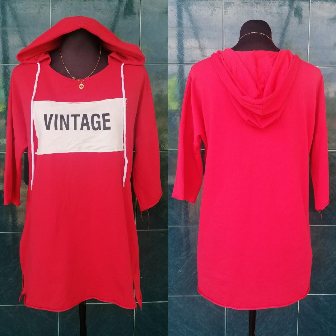 large red hoodie