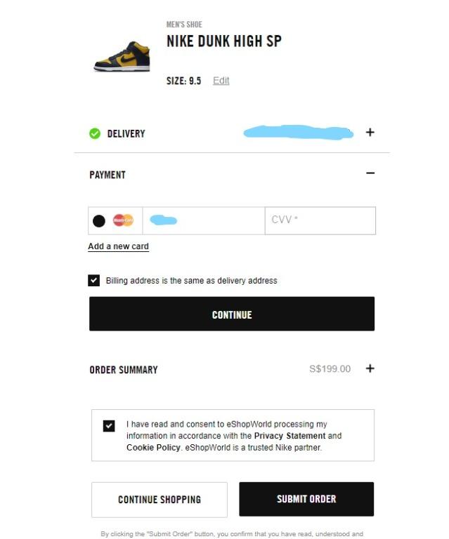Snkrs delivery shop