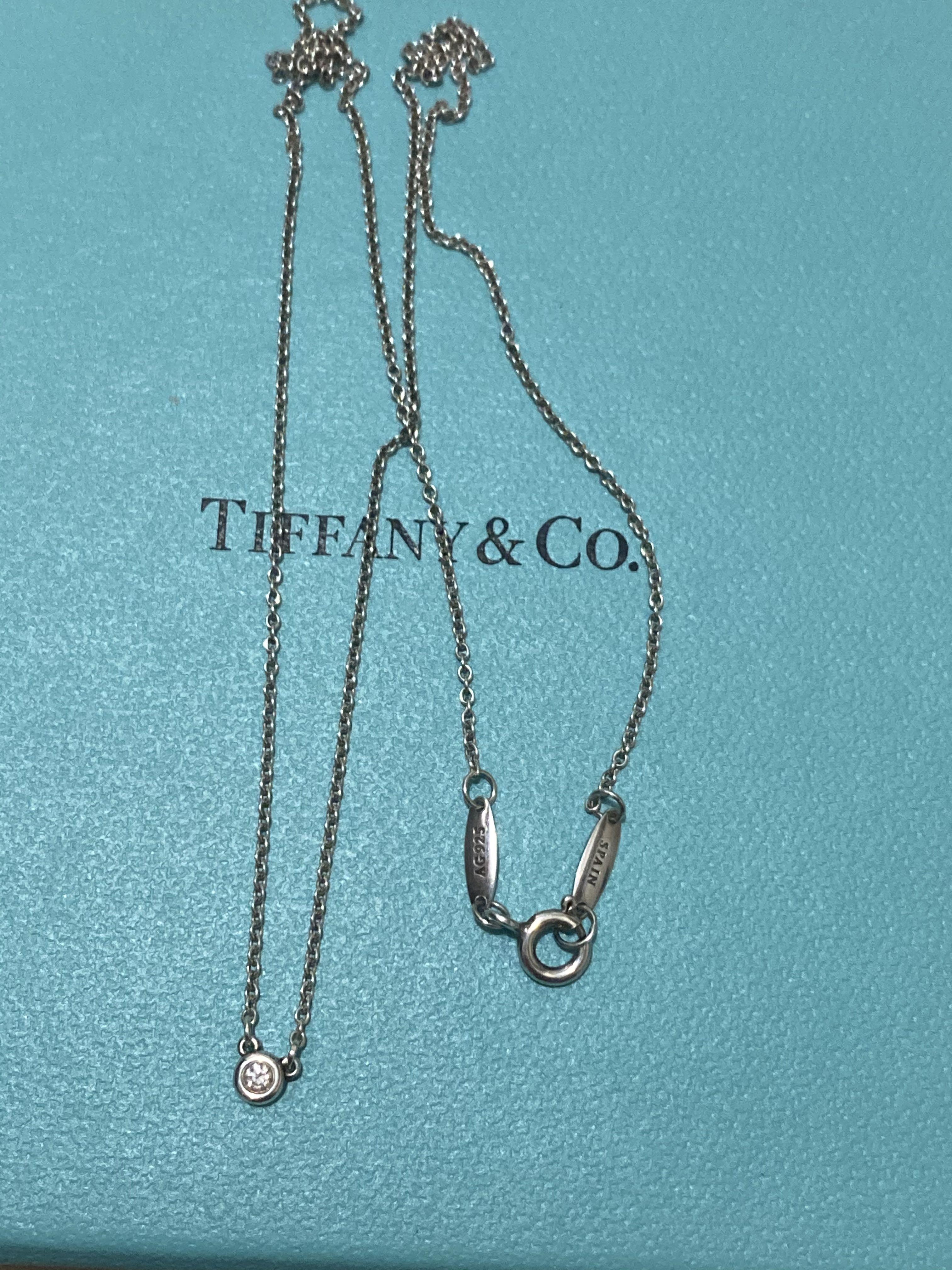 Tiffany And Co T Co Diamonds By The Yard Pendant Necklace Women S Fashion Jewelry Organizers Necklaces On Carousell