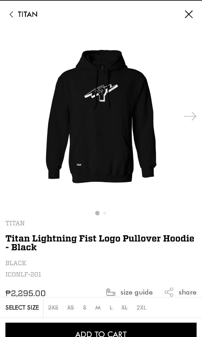 Titan Lightning Fist Hoodie Men S Fashion Tops Sets Hoodies On Carousell Hudi cactus jack big lightning. titan lightning fist hoodie