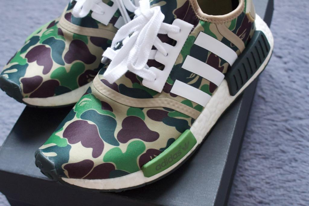 Nmd bape hotsell olive camo