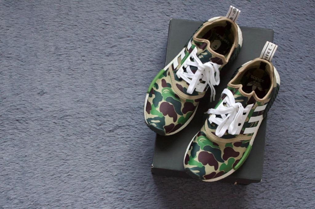 Nmd r1 bape olive camo store