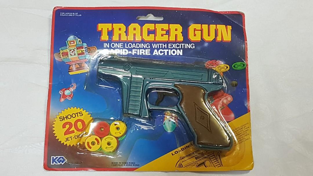 Vintage Tracer Toy Gun New In Package Made In Hong Kong Hobbies
