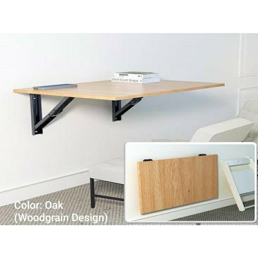 Wall Mounted Foldable Table Wood Folding Study Table Hanging Computer