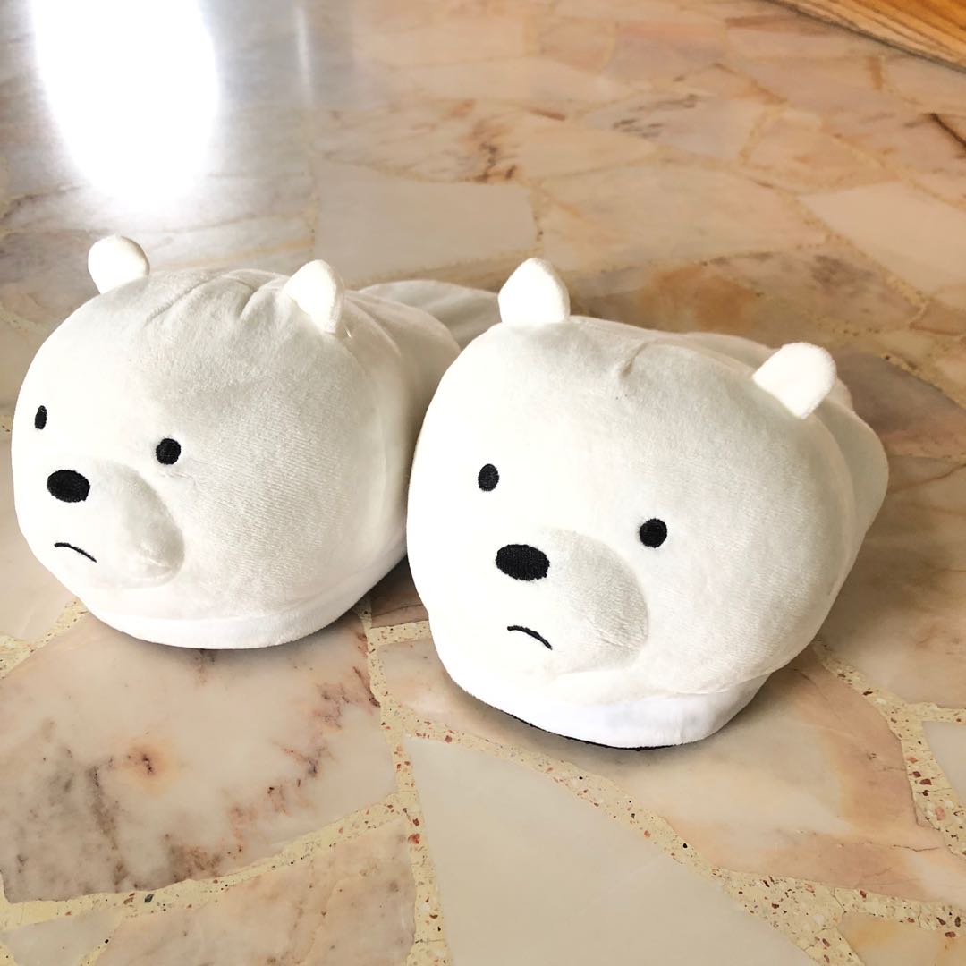 We bare bears bedroom slippers top