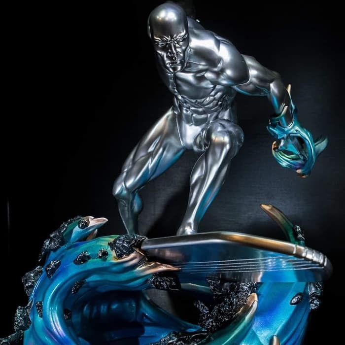 Not Sideshow WTS MAC silver surfer custom statue, Hobbies & Toys, Toys