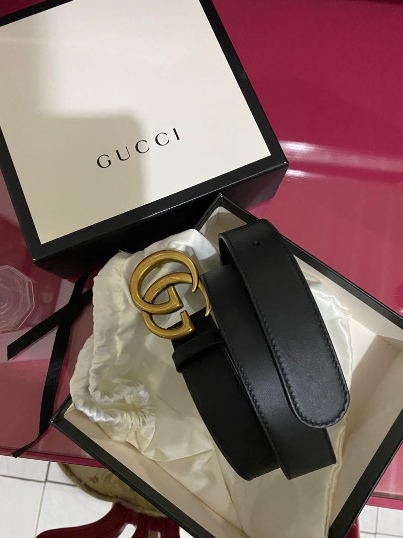 17,500 100% Authentic Gucci Belt With Receipt Box Paperbag Dustbag, Luxury,  Sneakers & Footwear On Carousell