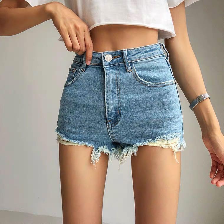 White denim booty new arrivals shorts