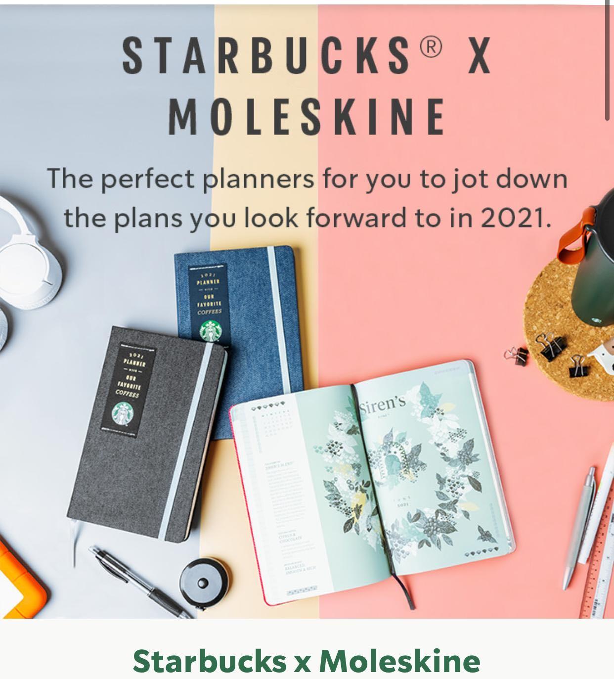 NEW Starbucks Singapore X Moleskin 2021 Planner Diary Notebook Journal Book NEW Starbucks Singapore X Moleskin 2021 Planner Diary Notebook Journal Book