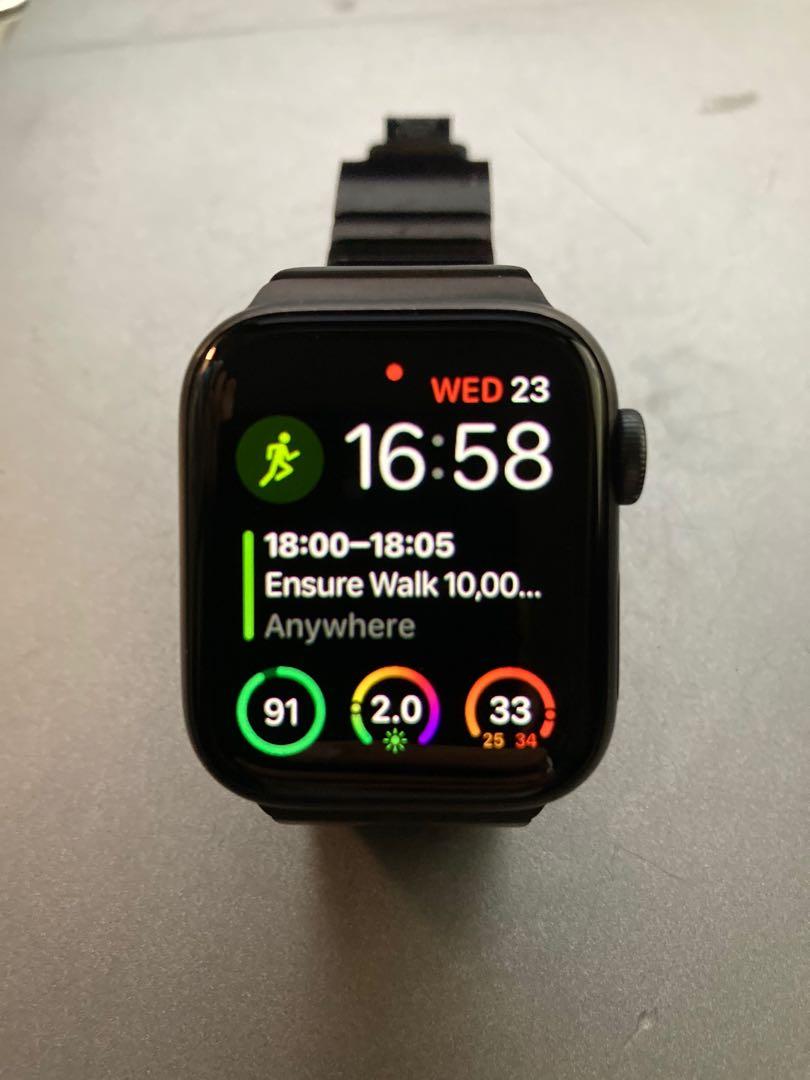 S 400 Apple Watch 40mm Gps Cellular Series 5 Space Grey Aluminium Case With Brand New Black Sport Band Or Hybrid Mesh Band 25 Leather 75 Stainless Steel Men S Fashion Watches On Carousell