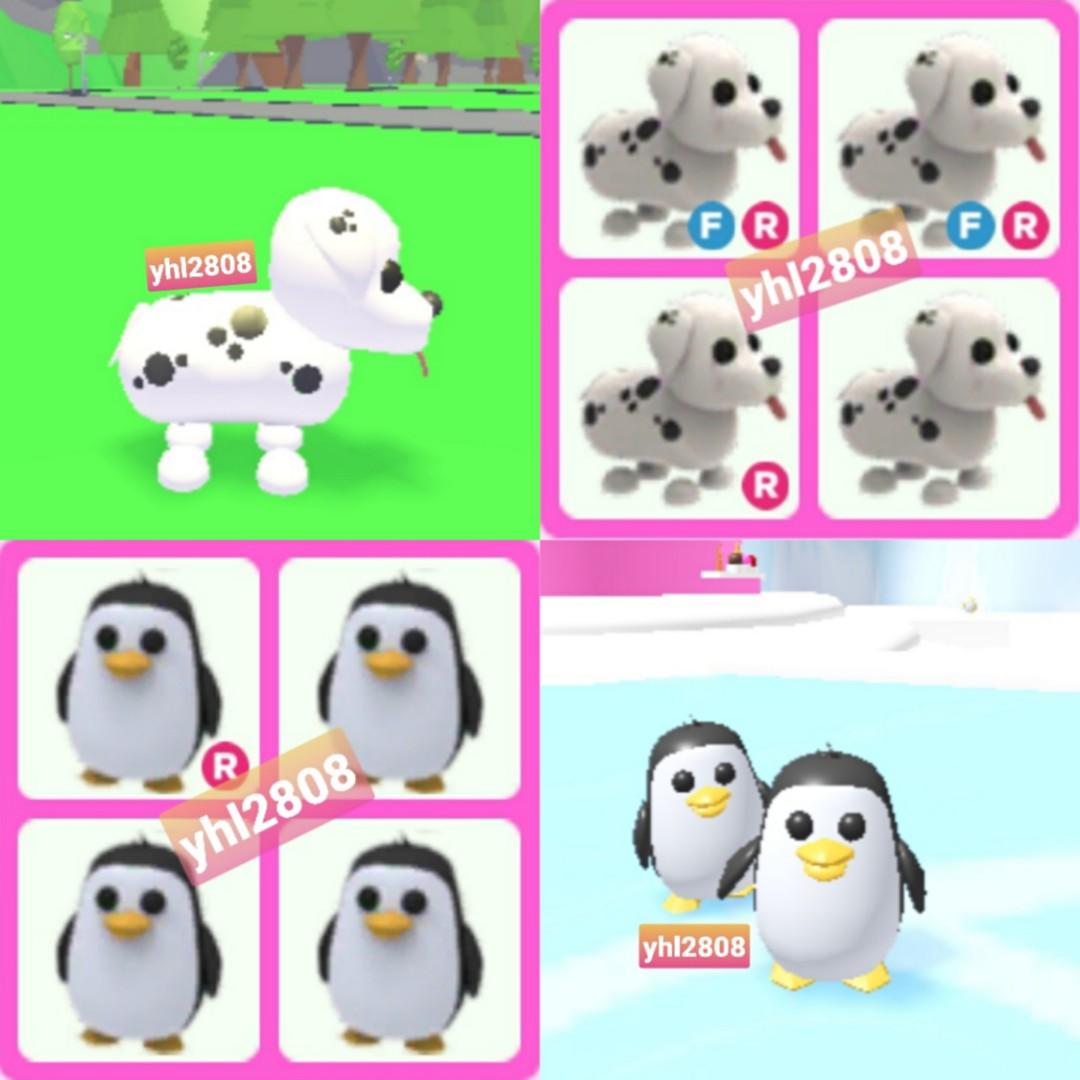 Adopt Me Dalmatian Penguin Toys Games Video Gaming In Game Products On Carousell - 4 golden penguin legendary bundle roblox adopt me pets toys games video gaming in game products on carousell