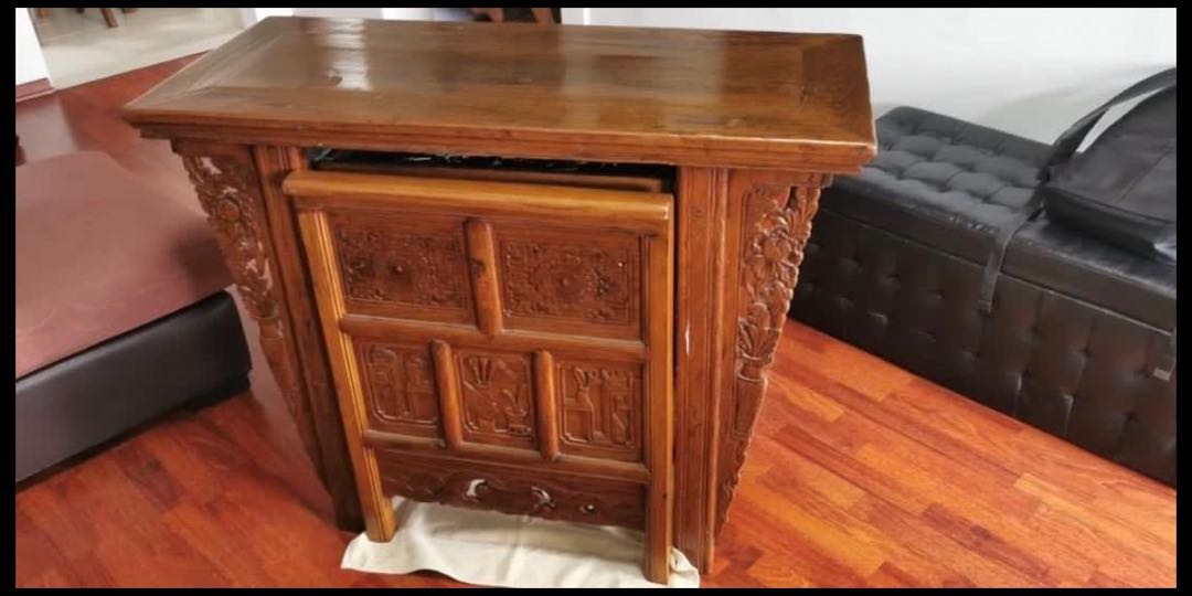 Antique writing table & chair, Furniture & Home Living, Furniture