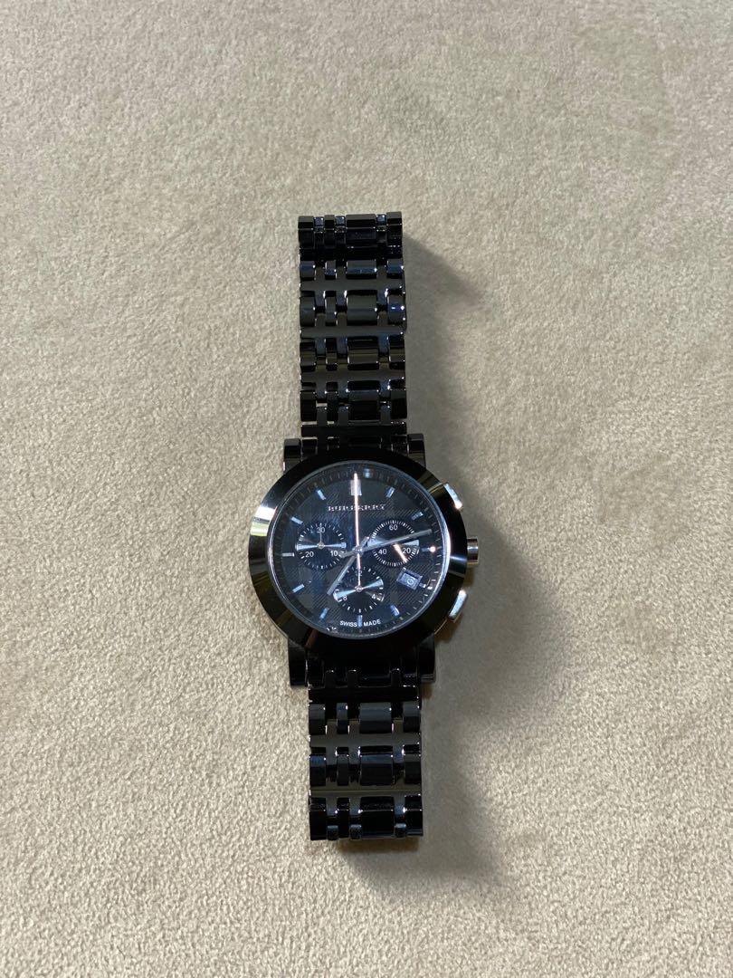 Repriced Authentic Burberry Chronograph Black Dial Ceramic Watch Repriced Men s Fashion Watches Accessories Watches on Carousell