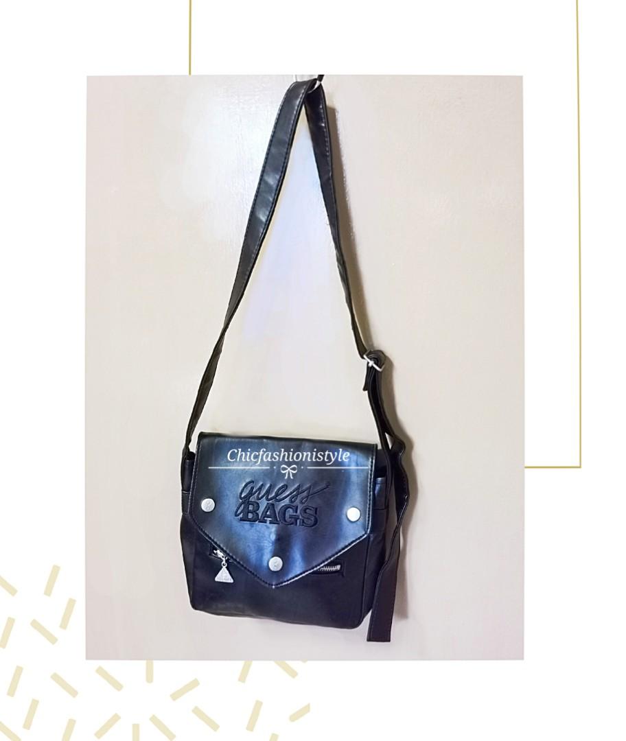 guess sling bag black