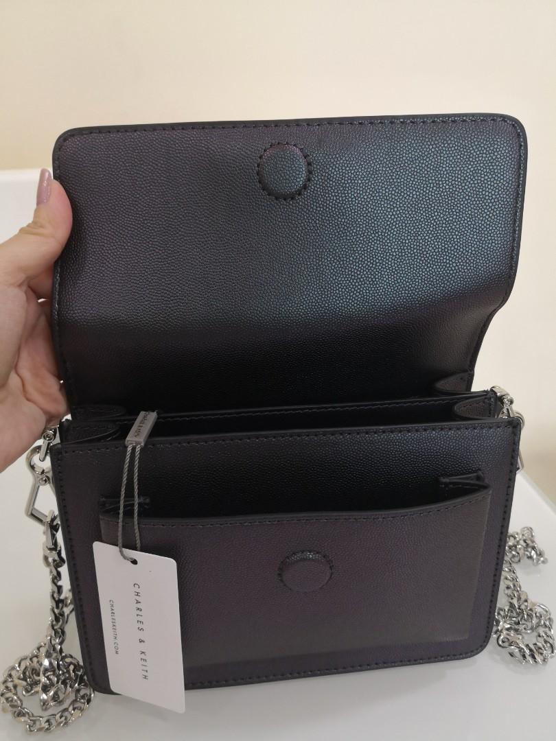Charles Keith Top Stitch Detail Crossbody Bag Luxury Bags