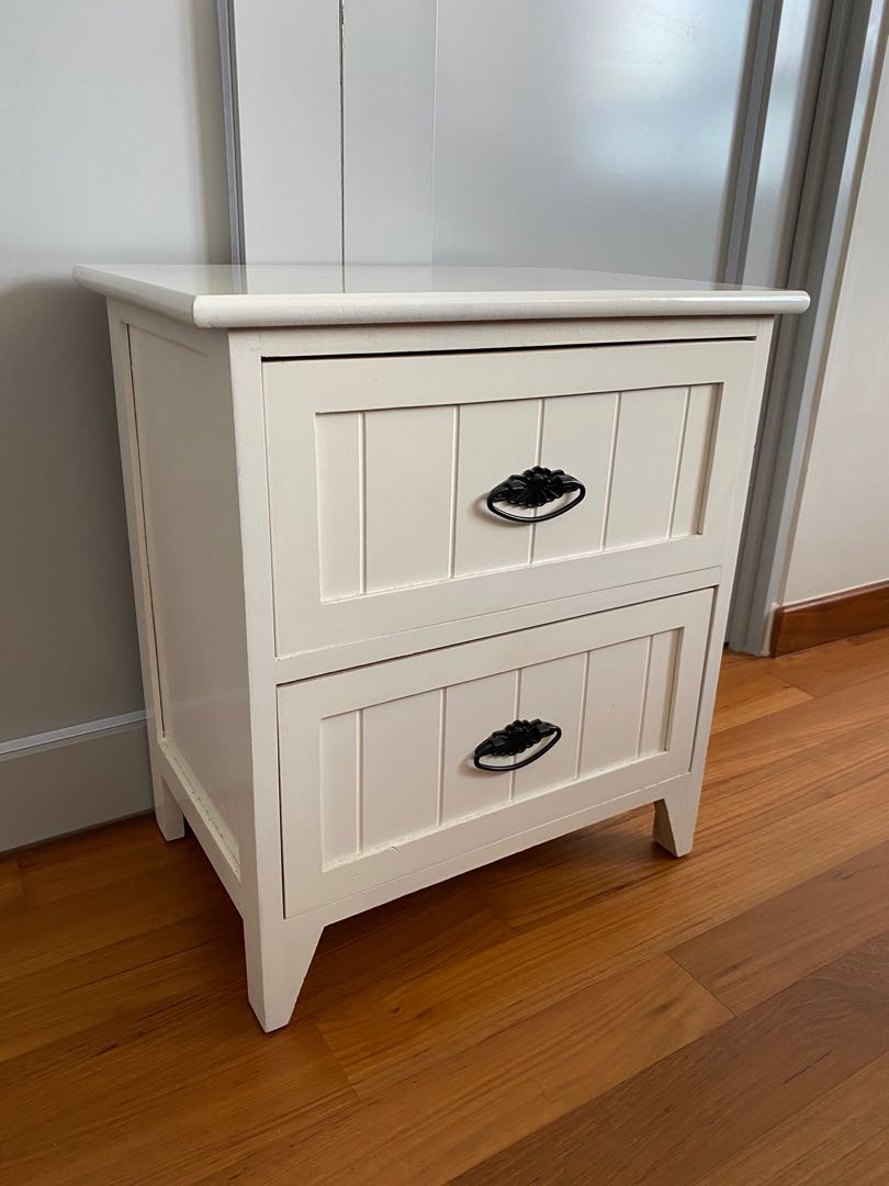 Country style bedside table, Furniture & Home Living, Furniture, Tables & Sets on Carousell