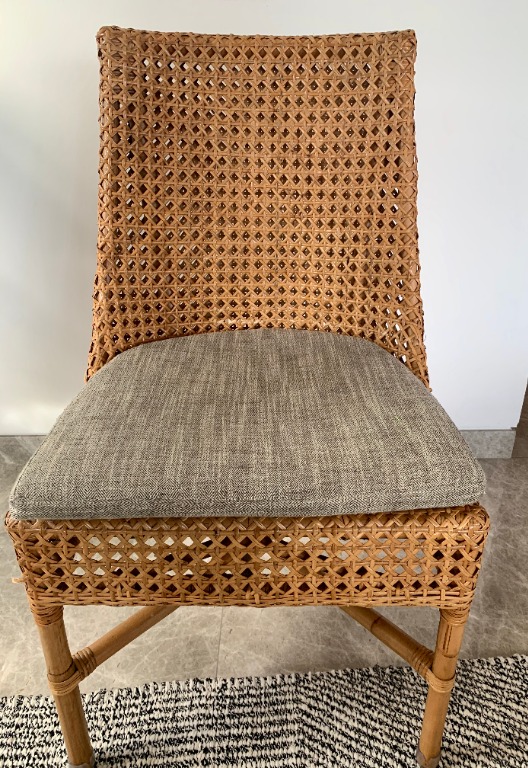 Crate and barrel wicker dining chairs sale