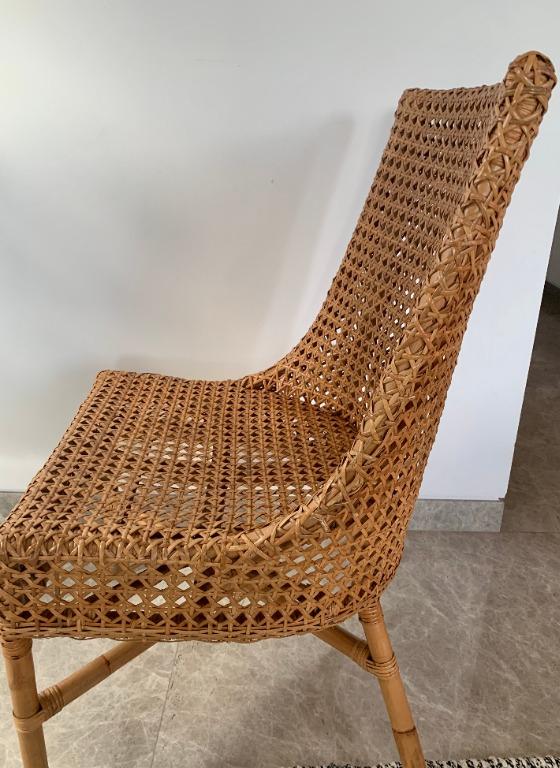 Crate and barrel wicker dining shop chairs