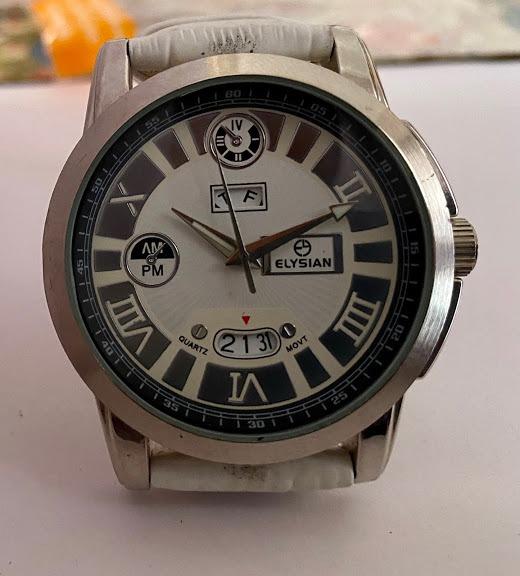 Elysian Quartz White Dial Watch