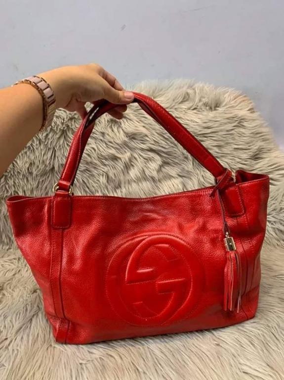 Gucci large red soho shoulder bag sale