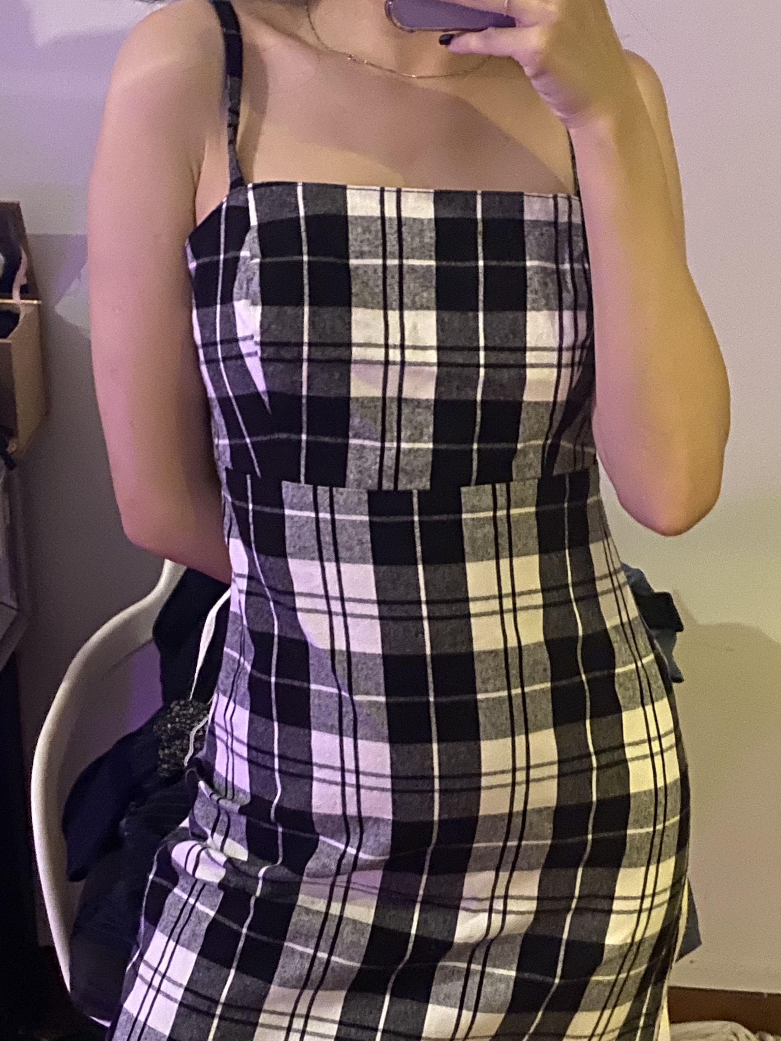 hollister checkered dress