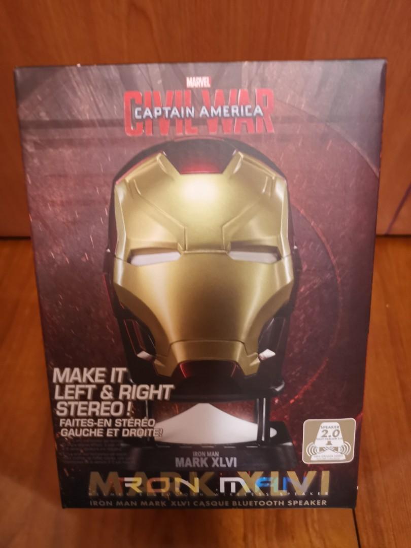 Iron man ironman Bluetooth speaker marvel civil war captain America mark  xlvi 鋼鐵俠喇叭hottoys, 家庭電器, 熨斗及掛熨機- Carousell