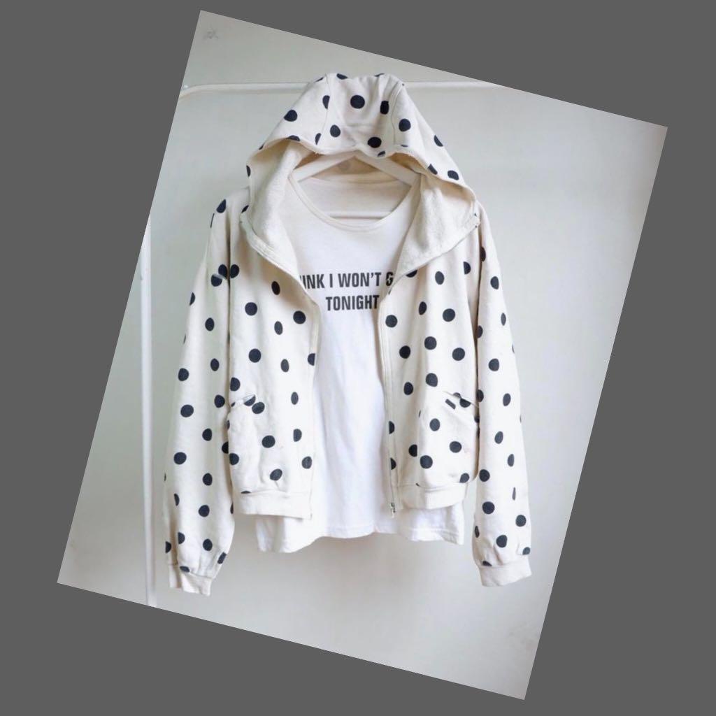Hoodie polkadot discount