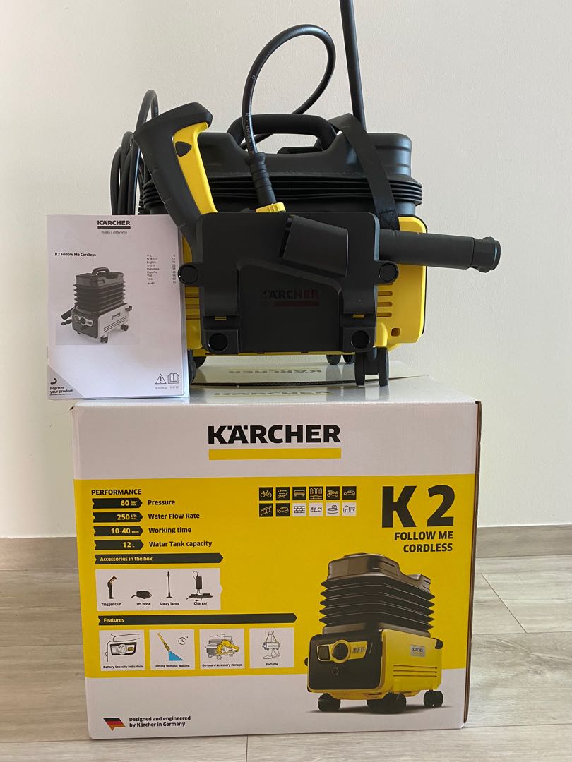 Karcher high pressure washer k2 follow me cordless top