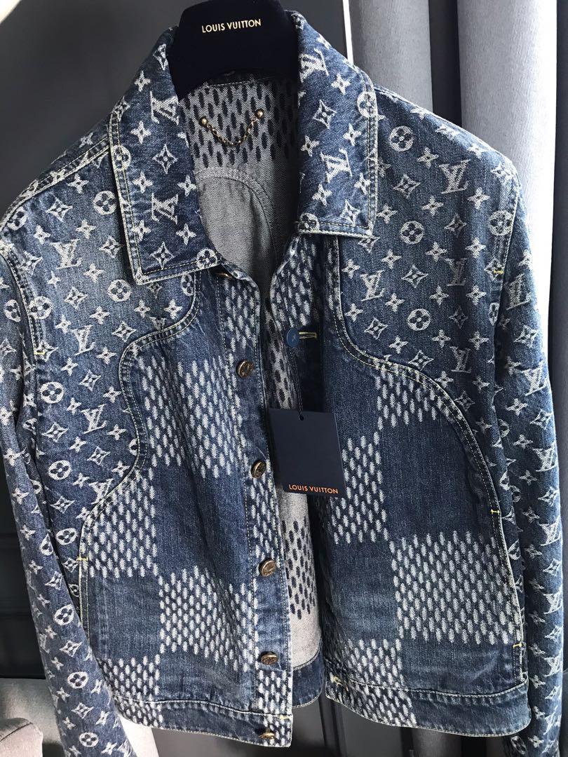 Louis Vuitton x Nigo Collaboration Blue Denim Jacket size 46 lv rare