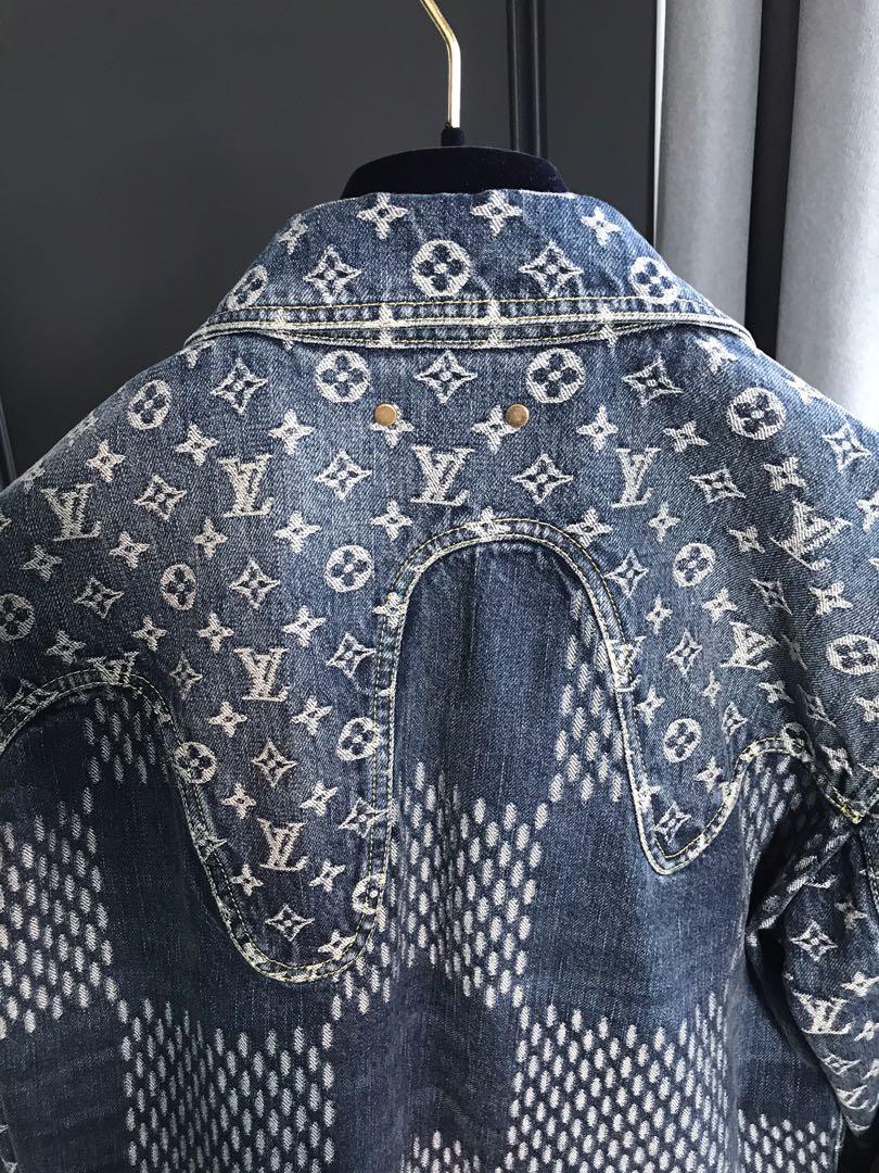 Louis Vuitton x Nigo Collaboration Blue Denim Jacket size 46 lv