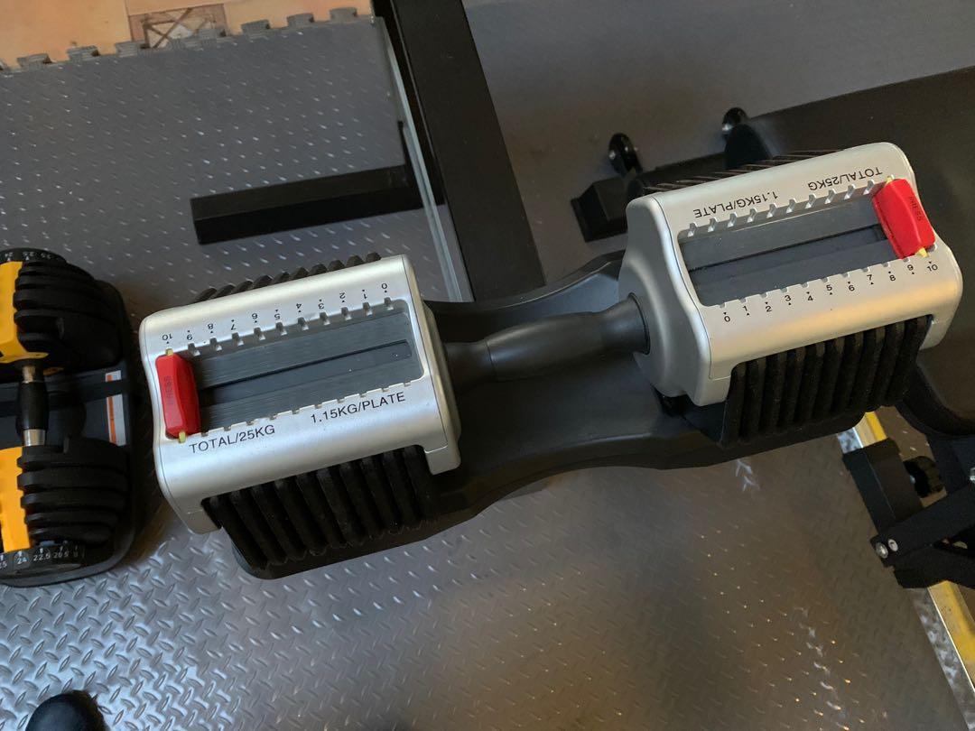 Mileage fitness adjustable clearance dumbbells