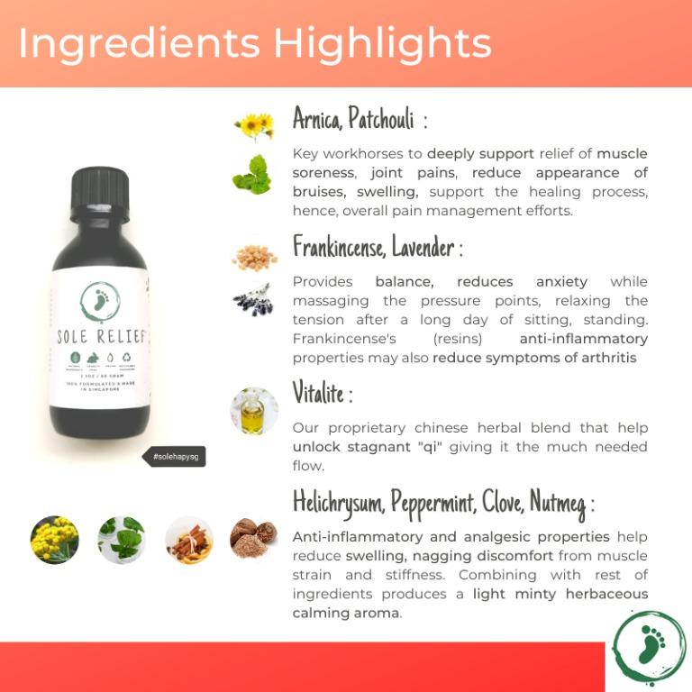 Natural Herbal Massage Oil Muscle Strain Stiffness Ankle Bruise Swell