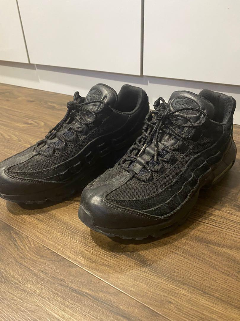 Nike Airmax 95 Triple Black Us11 Men S Fashion Footwear Sneakers On Carousell