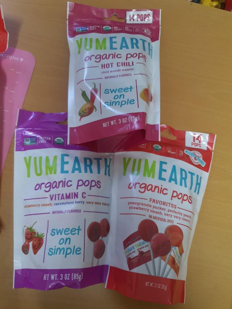 Yum Earth Pops Vitamin C Strawberry Smash Organic 3.1 oz