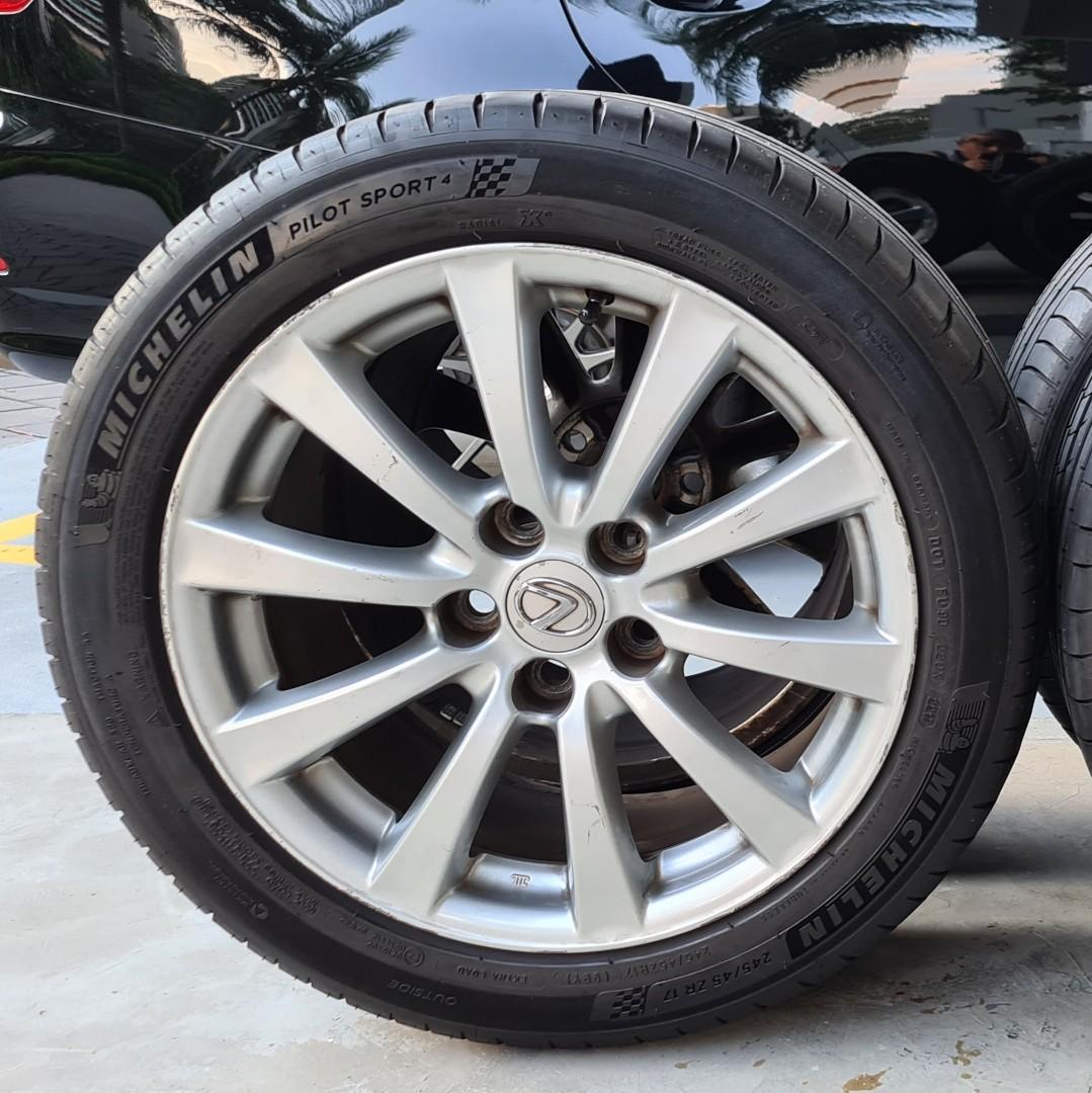 Original Lexus IS250 rims, Car Accessories, Tyres & Rims on Carousell