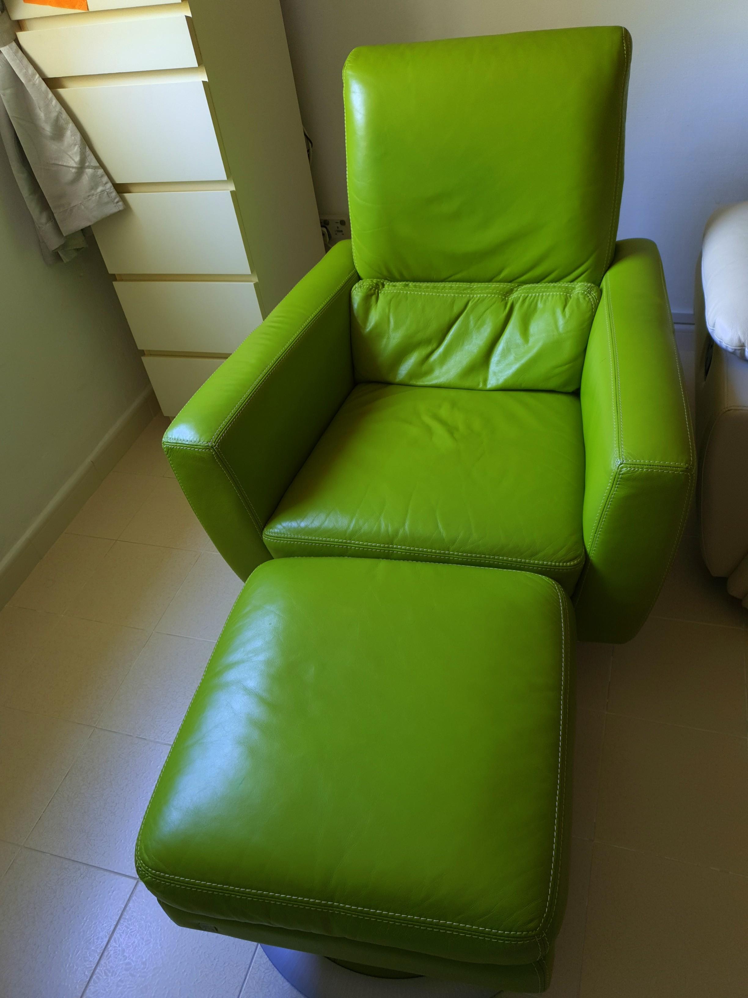 Swivel sofa with leg rest.. 35, Furniture & Home Living, Furniture