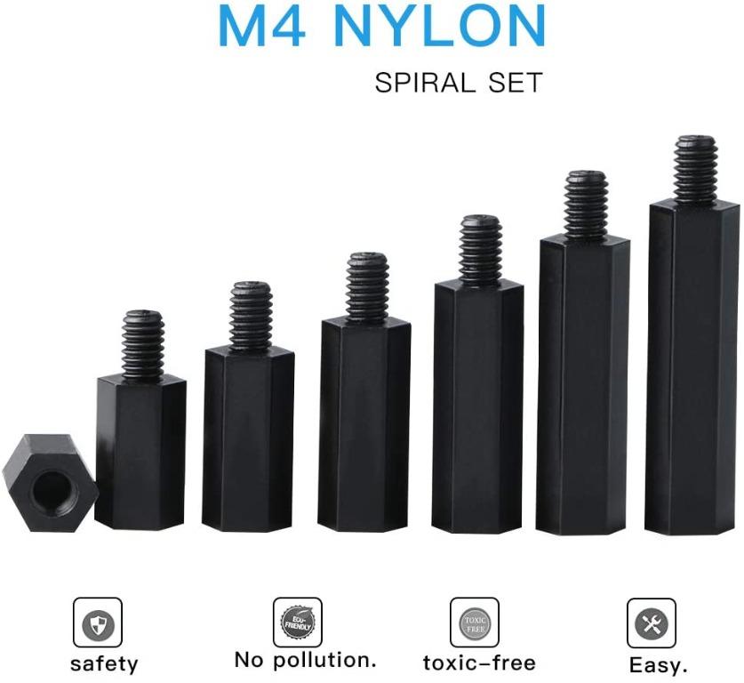 Kit De 350 Pièces Entretoises (standoffs) Noires En Nylon Pour Cartes Mères - Neuf