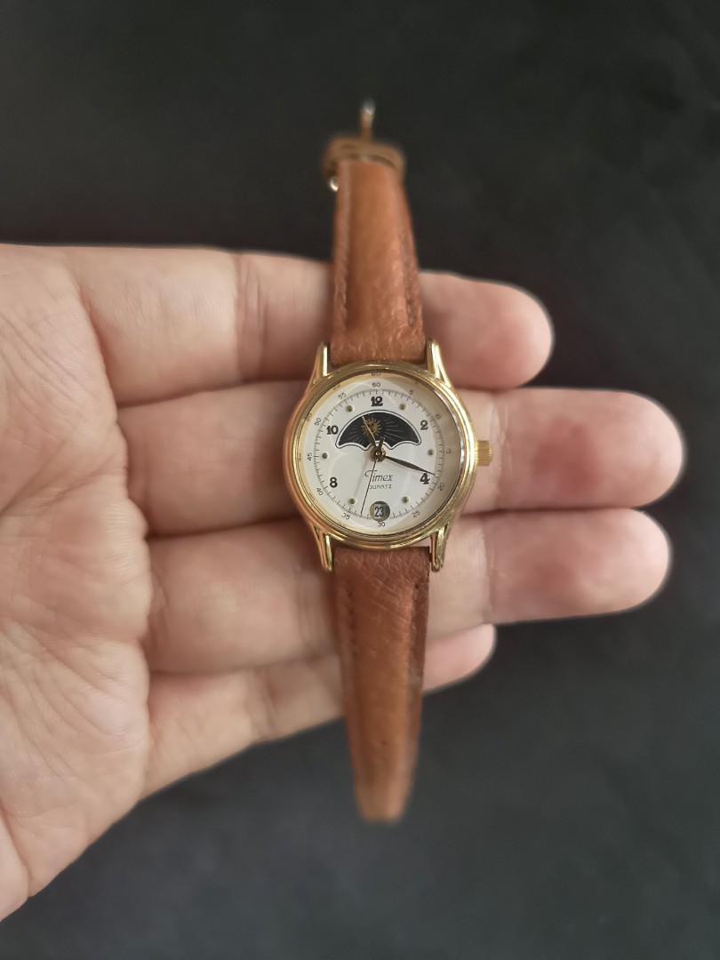 Timex women's outlet moonphase watch