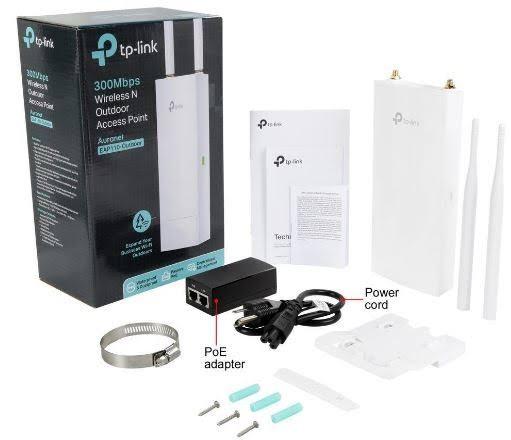 TP LINK WIRELESS N OUTDOOR ACCESS POINT EAP110 OUTDOOR (Category: Security Systems & CCTV Cameras) located in Pasig City. Submitted by nicolenunez (Listing ID 1037221436, Image 1). Description: TP Link 300mbps Wireless N Outdoor Access Point EAP110-OUTDOOR 💯PACKAGE CONTENT - 300mbps Wireless N outdoor Access Point - Passive PoE Adapter - Power Cord - Wall Pole Mounting Kits - Waterproof Rubber Insert - 2 Detachable and Waterproof Antennas - Inst