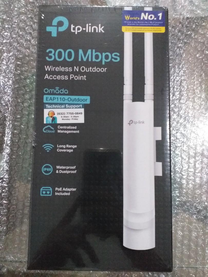 TP LINK WIRELESS N OUTDOOR ACCESS POINT EAP110 OUTDOOR (Category: Security Systems & CCTV Cameras) located in Pasig City. Submitted by nicolenunez (Listing ID 1037221436, Image 3). Description: TP Link 300mbps Wireless N Outdoor Access Point EAP110-OUTDOOR 💯PACKAGE CONTENT - 300mbps Wireless N outdoor Access Point - Passive PoE Adapter - Power Cord - Wall Pole Mounting Kits - Waterproof Rubber Insert - 2 Detachable and Waterproof Antennas - Inst