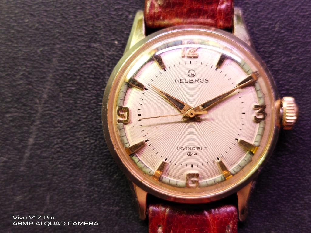 Mouvement Mécanique De Montre Vintage Helbros - Pour Pièces/réparation, Balancier Fonctionnel