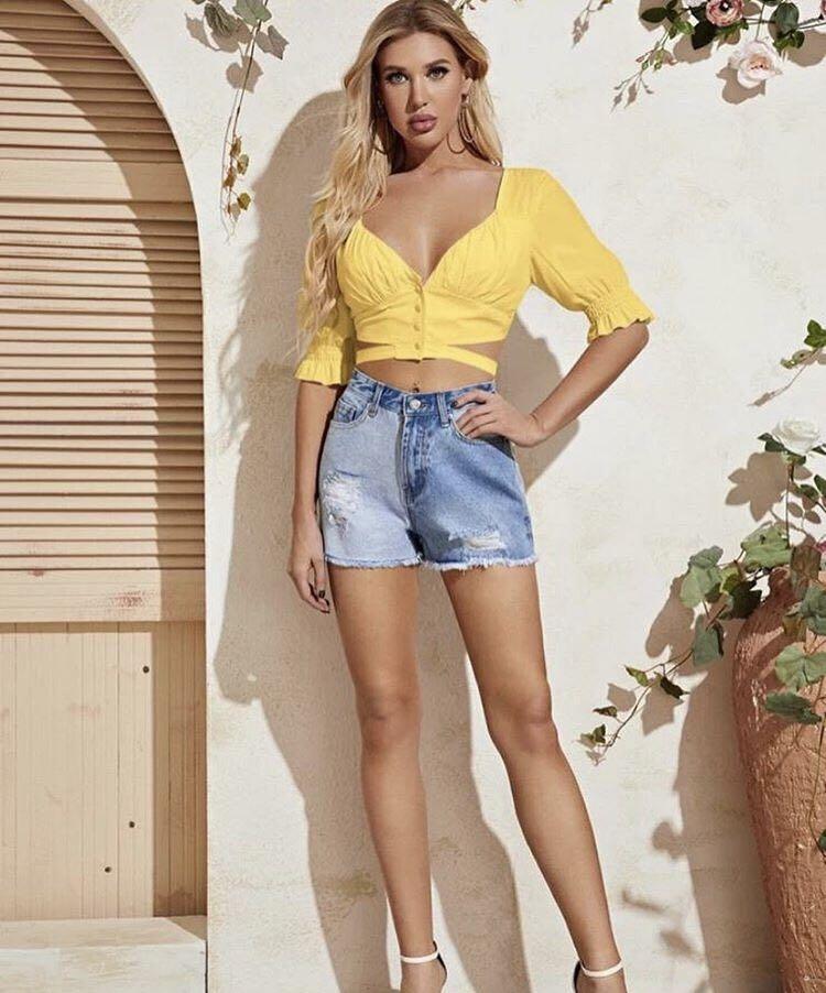 yellow top fashion