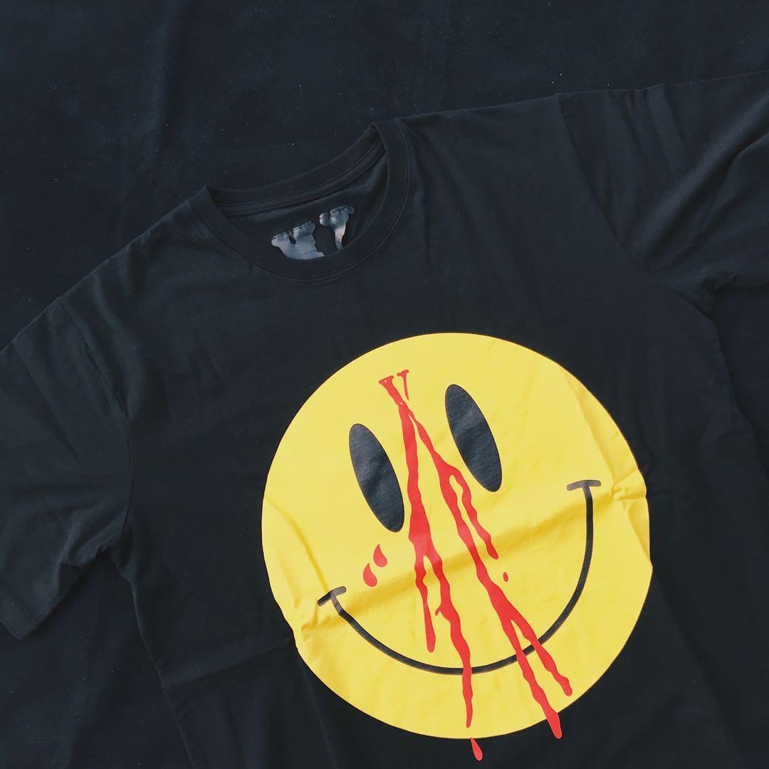 vlone smiley face t shirt