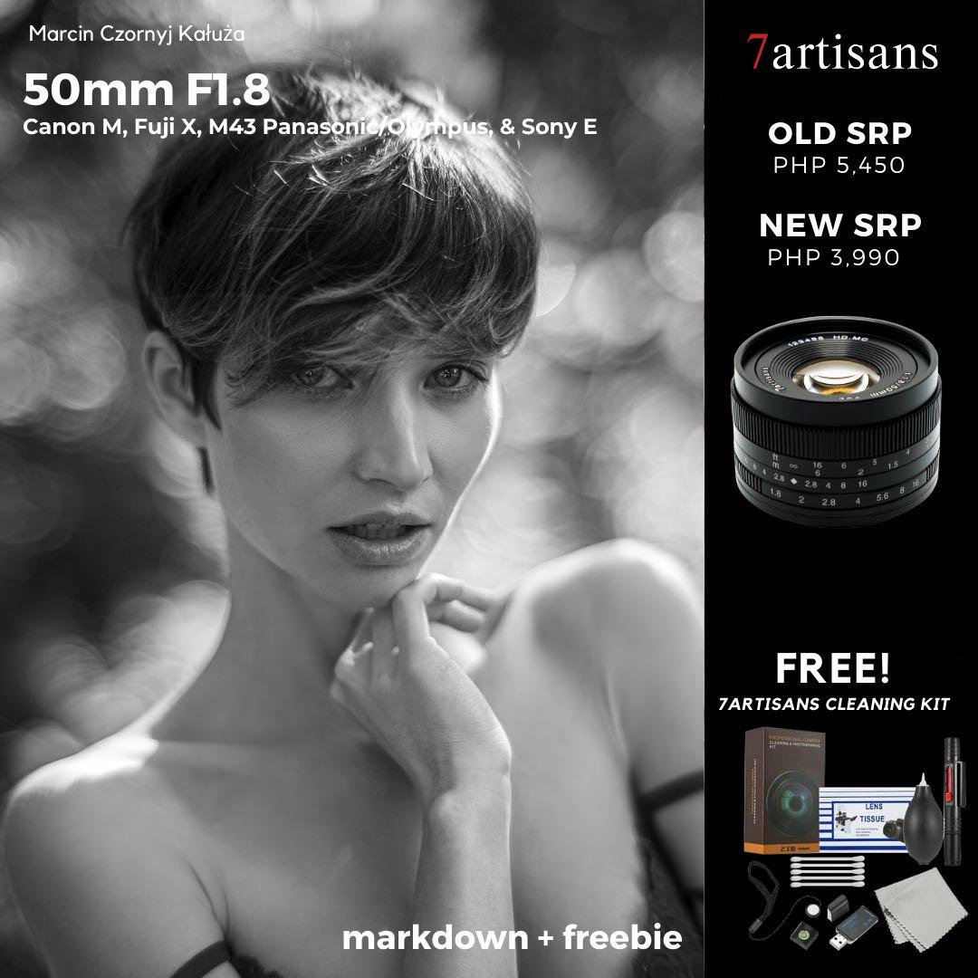 7artisan lens (Category: Lens & Kits) located in Pasay City. Submitted by shansey21 (Listing ID 1037317324, Image 1). Description: check our promo price + freebie 35mm 1.4 for sony-e - Php 9,990 50mm 1.8 - Php 3,990 7.5mm 2.8 - Php 7,690 12mm 2.8 - Php 8,490 35mm 1.2 - Php 6,990 60mm 2.8 macro - Php 8,490 55mm 1.4 - Php 5,990 1 year warranty direct to local supplier also available in other model just pm me 😍 fb page Shansey Camera Ph.