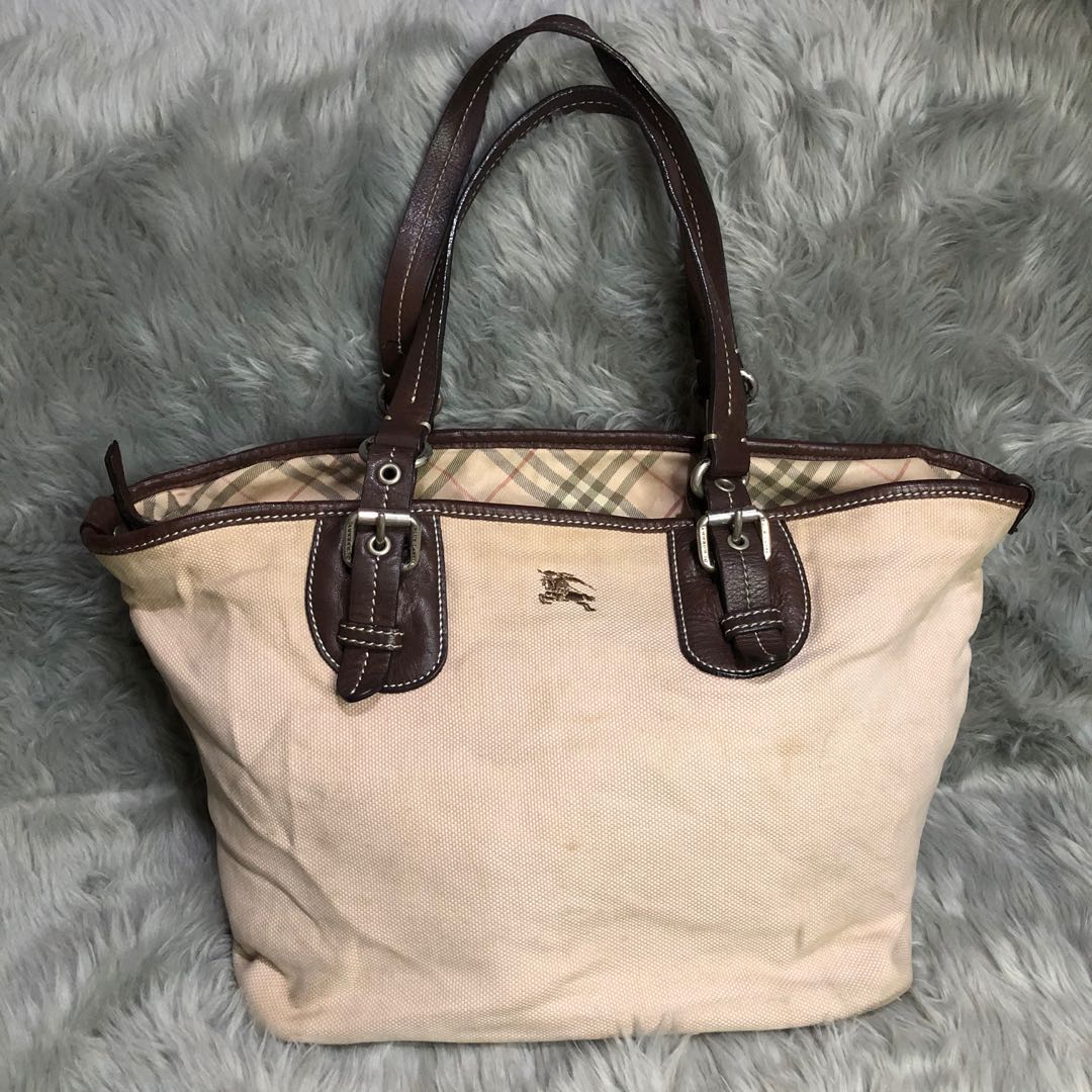 Burberry blue hotsell label canvas bag