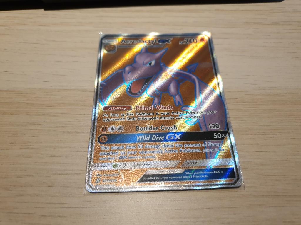Aerodactyl GX Full Art, Hobbies & Toys, Toys & Games on Carousell