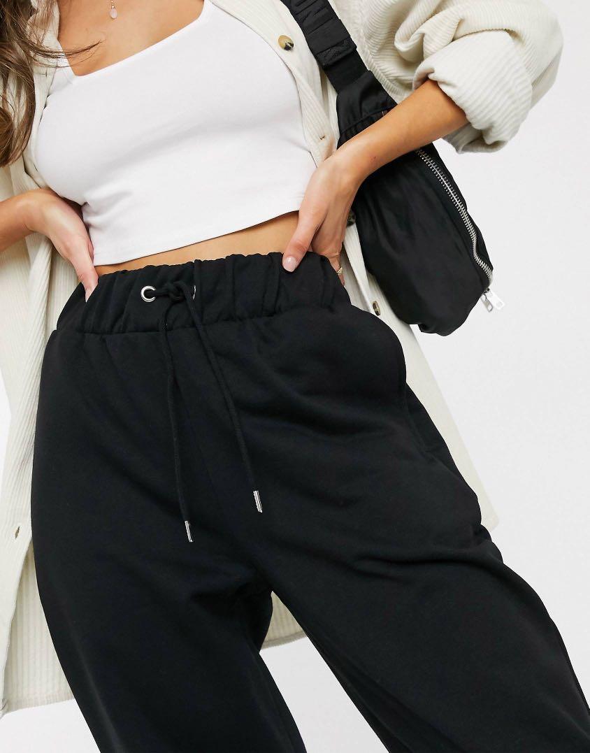 ASOS DESIGN lounge brushed sweatpants short in black