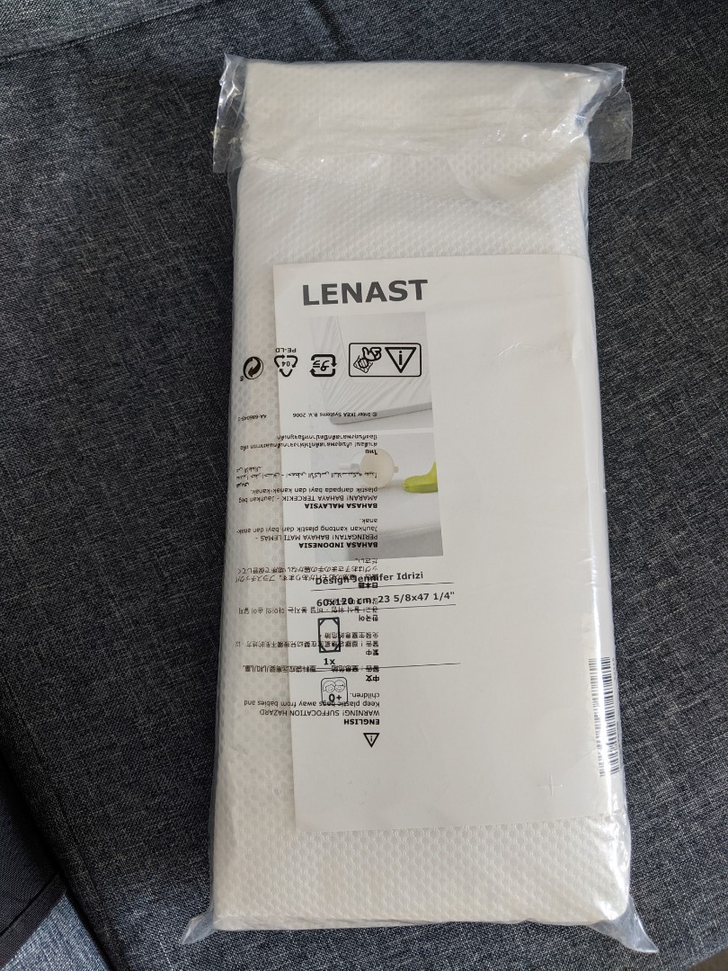 Baby Mattress Protector Ikea Lenast White Fitted Babies Kids Cots Cribs On Carousell
