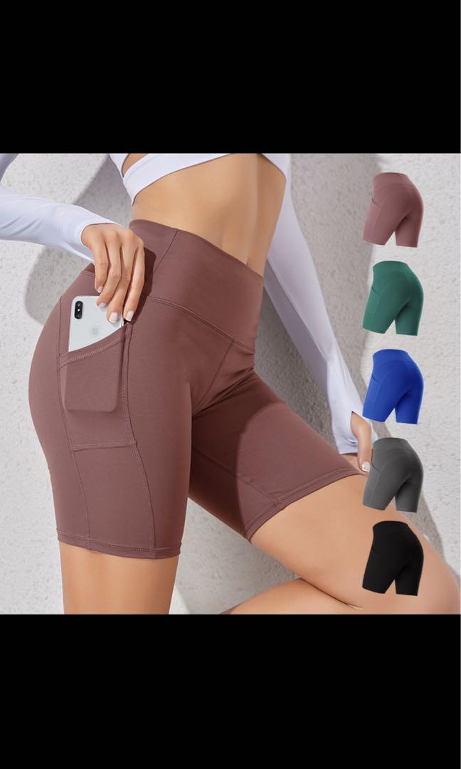 workout biker shorts with pockets